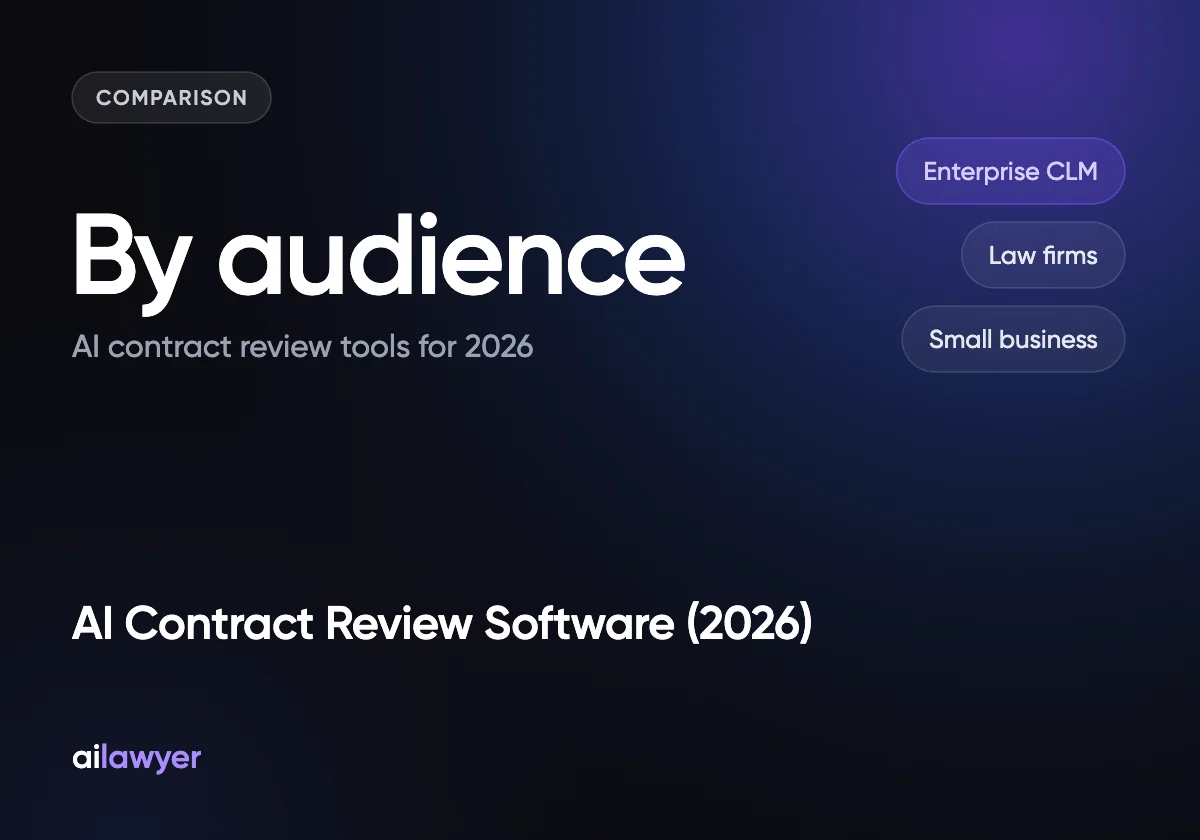 AI Contract Review Software (2026): Best Tools by Audience