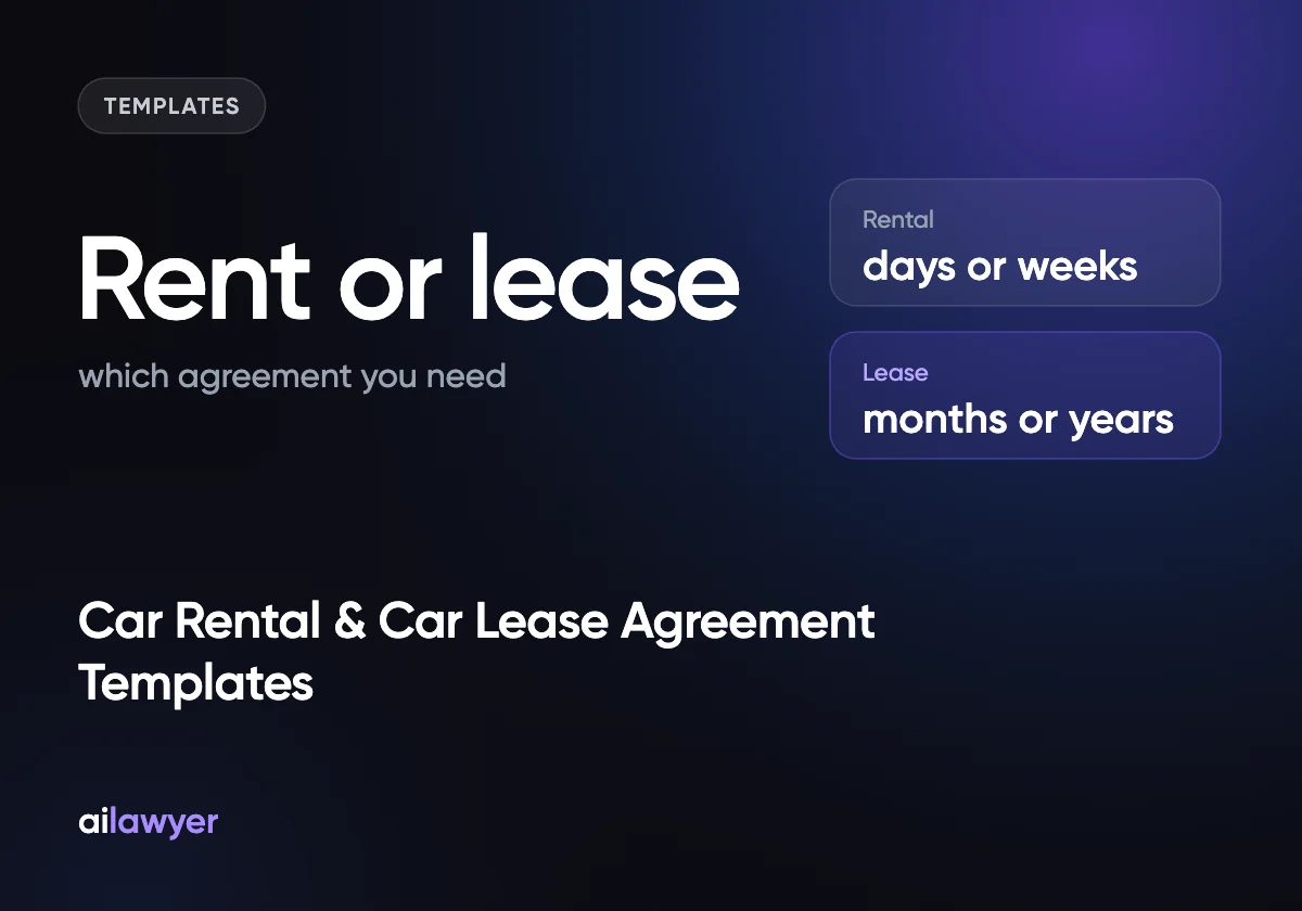 Car Rental & Car Lease Agreement Templates: U.S. Terms, Forms & Rules (2026)