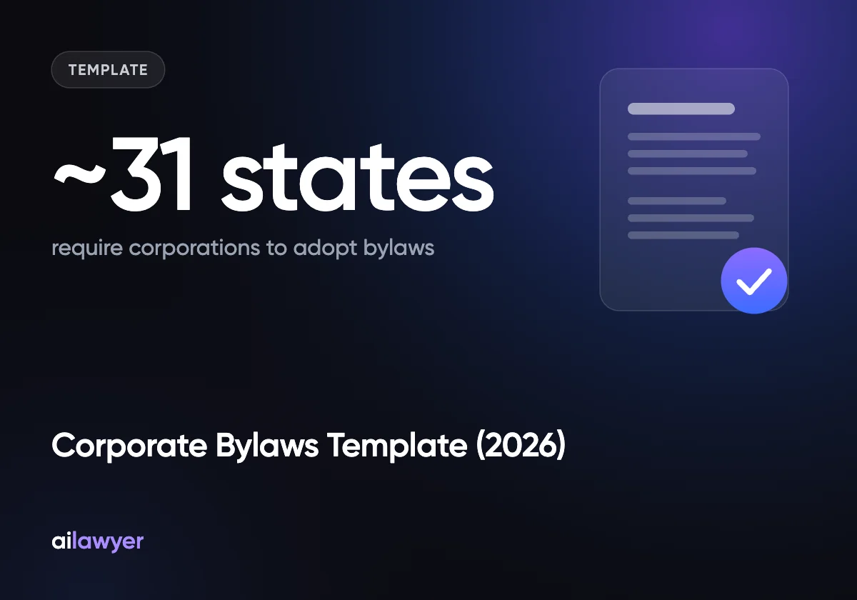 Corporate Bylaws Template: What to Include, State Rules & Free Sample (2026)