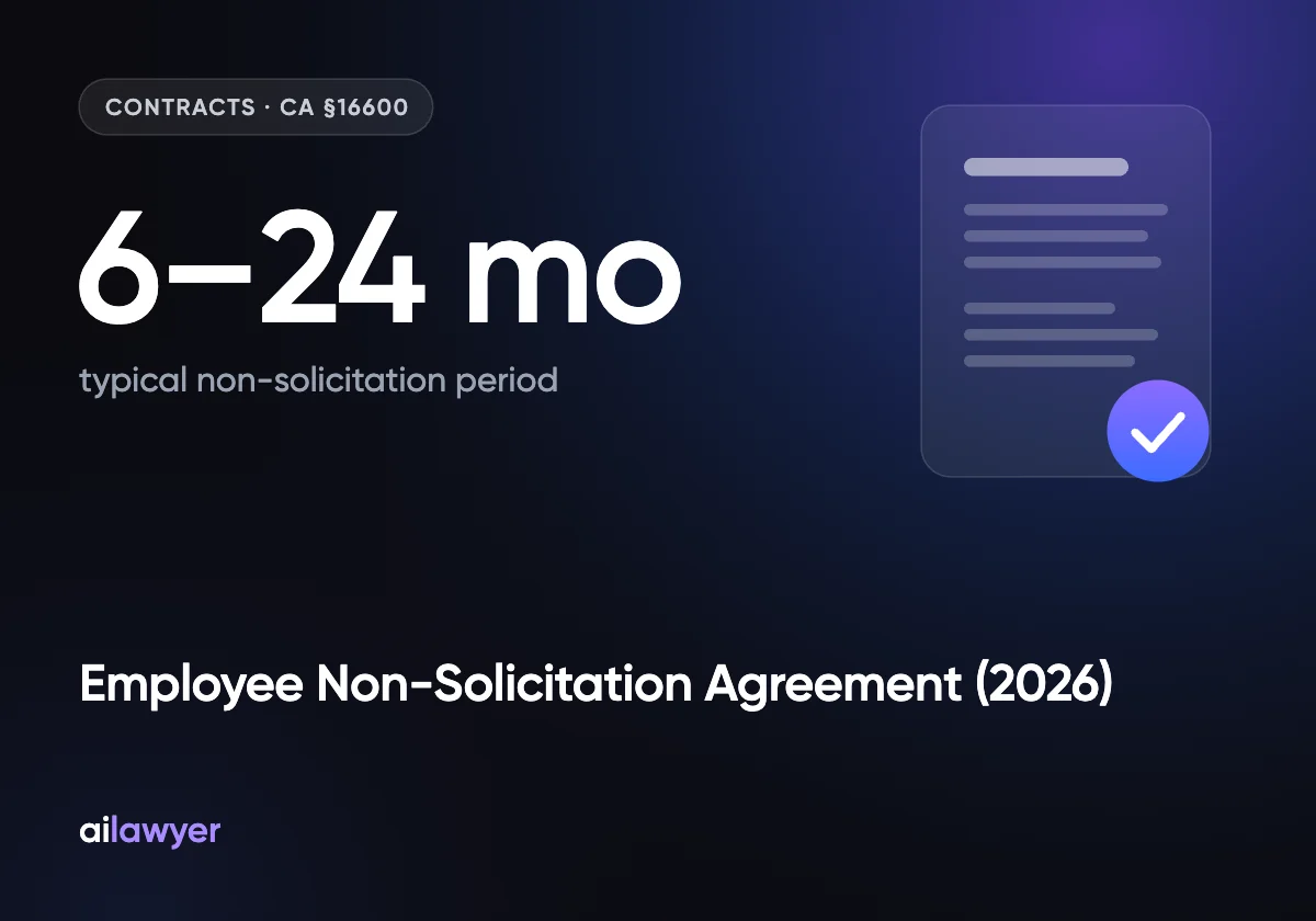 Employee Non-Solicitation Agreement: Enforceability & the California Trap (2026)