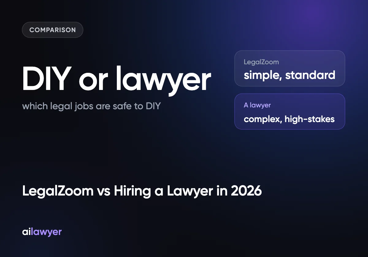 LegalZoom vs Hiring a Lawyer in 2026: When to DIY and When to Pay