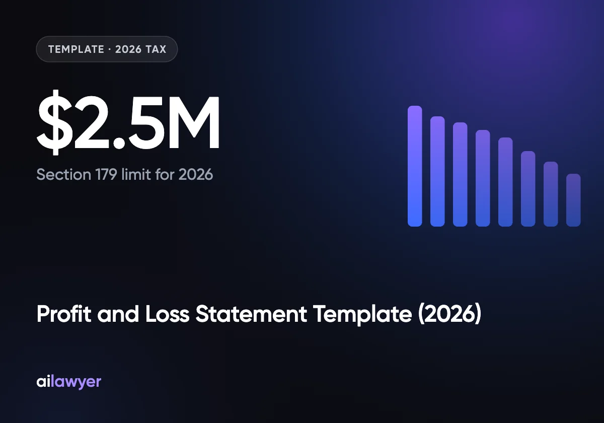 Profit and Loss Statement Template (2026): Free Download + the New Tax Rules That Change Your P&L