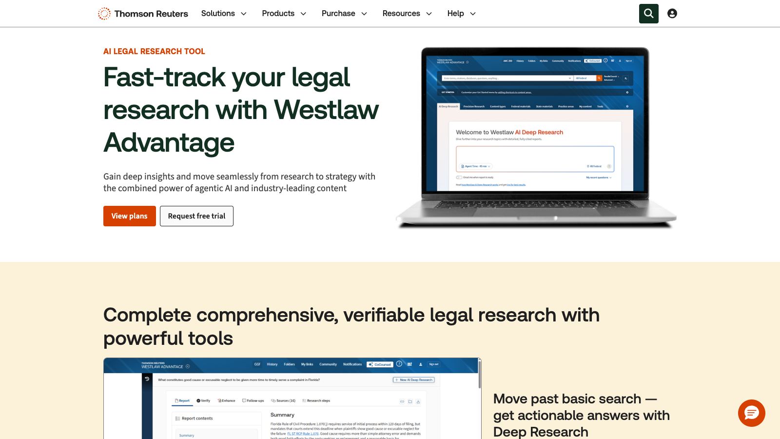 Screenshot: Westlaw Precision AI