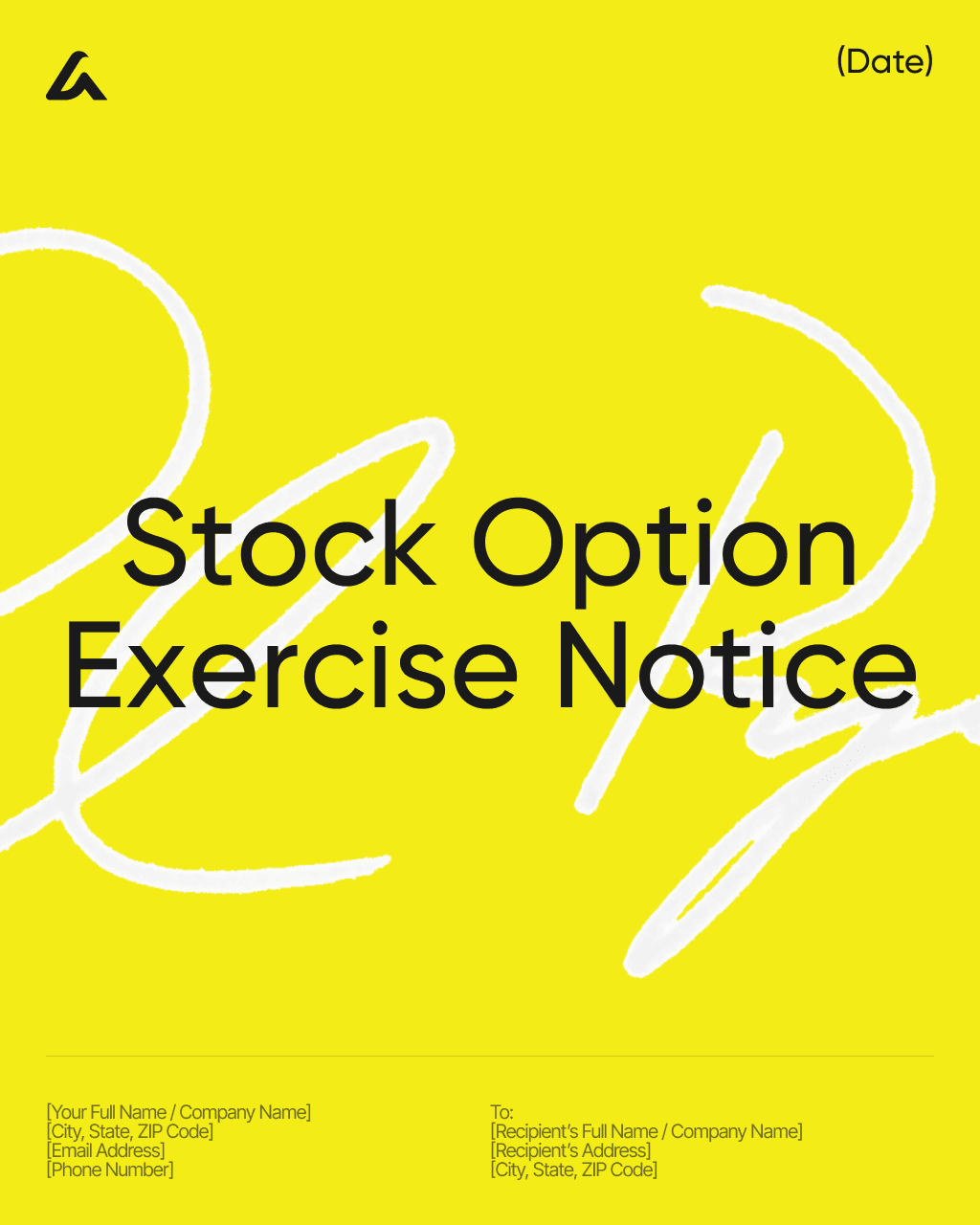 Stock Option Exercise Notice