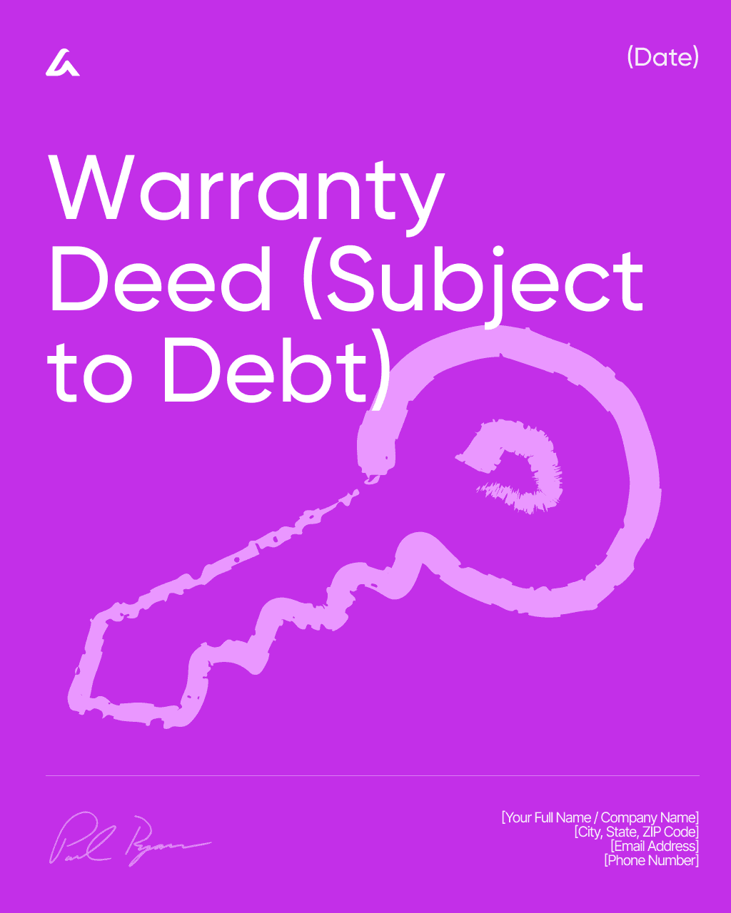 Warranty Deed (Subject to Debt)