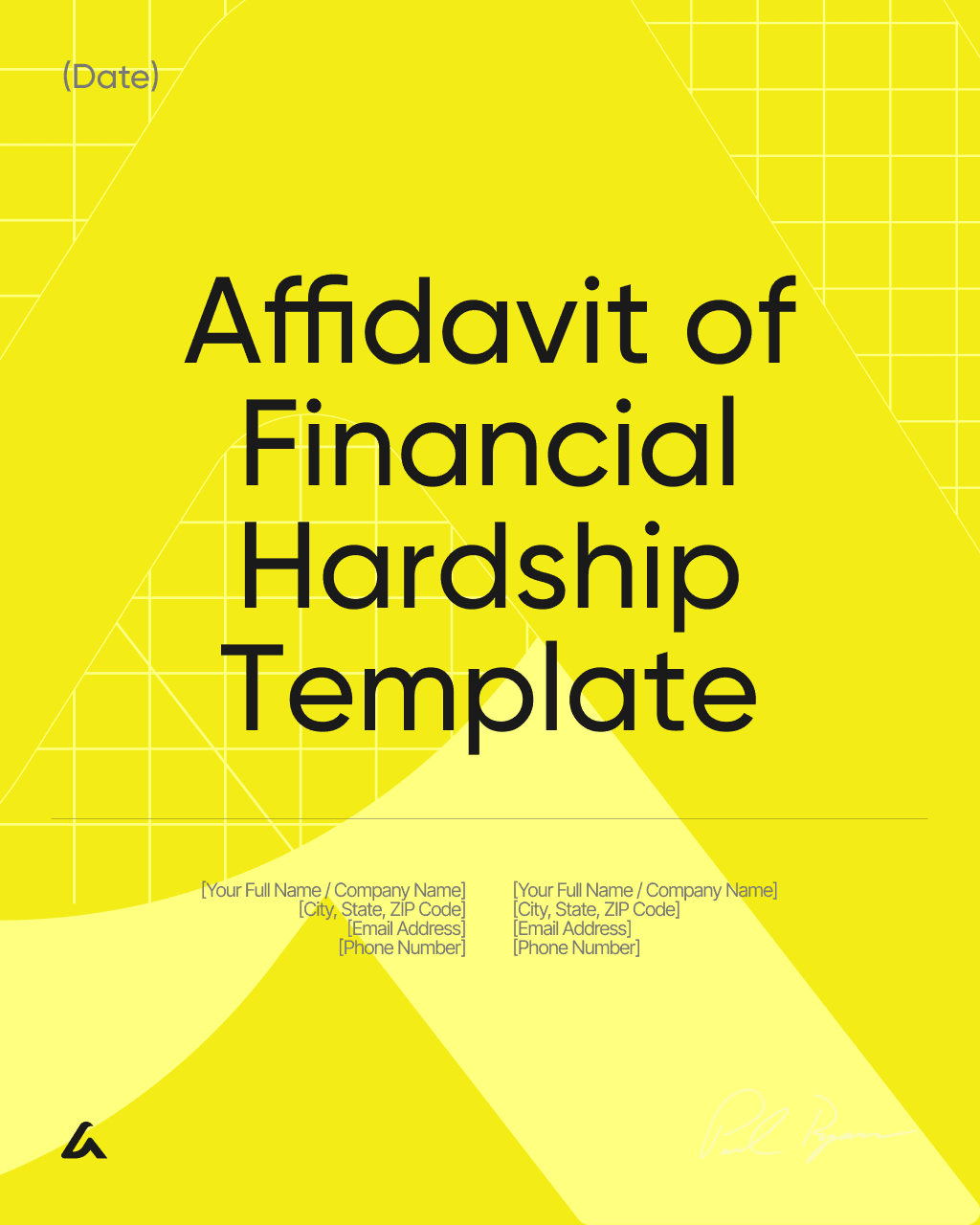 Affidavit of Financial Hardship Template