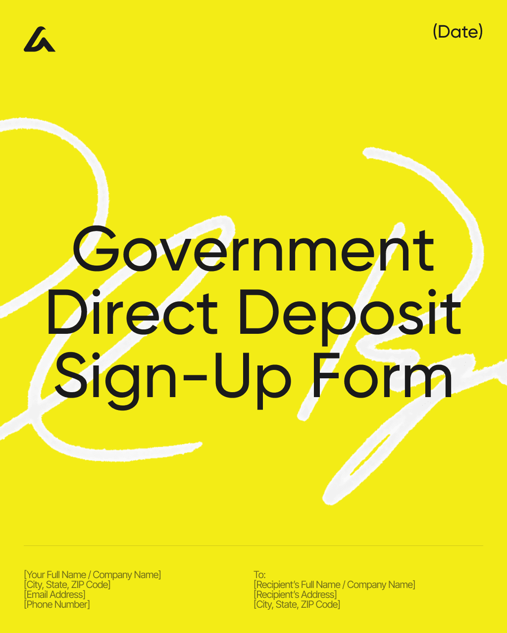 Government Direct Deposit Sign-Up Form
