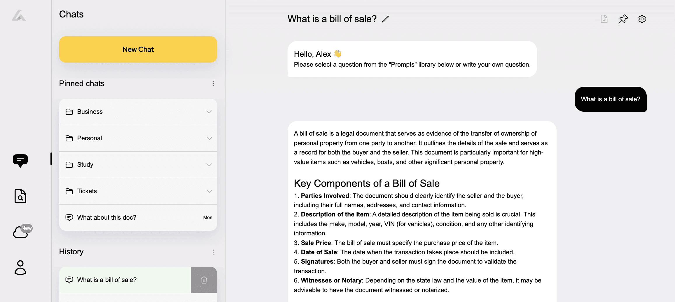 screenshot from the AI LAwyer work