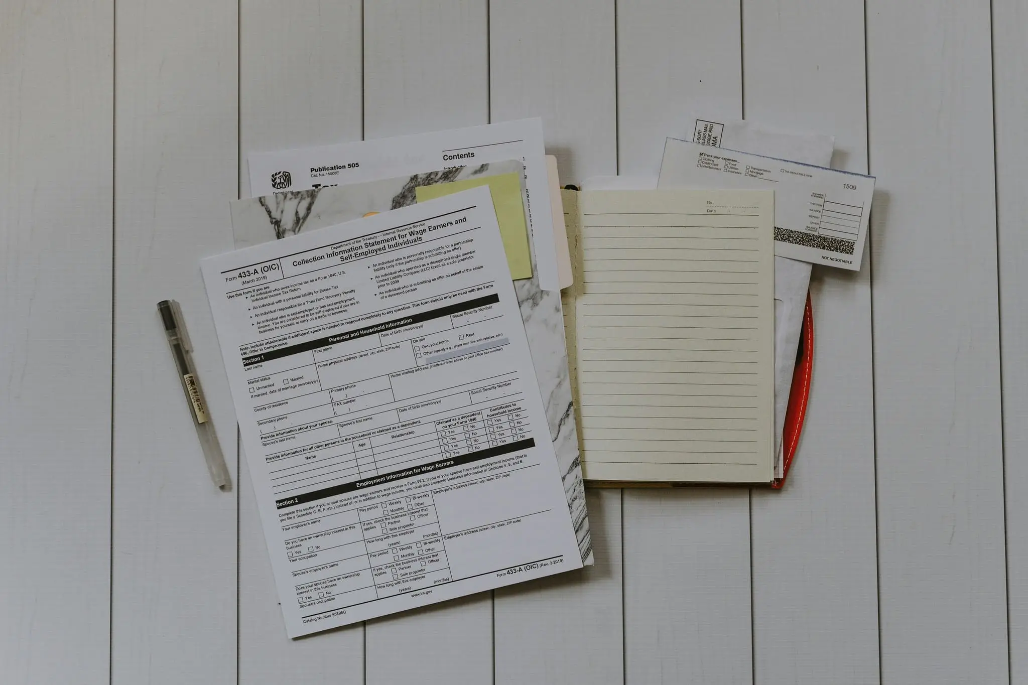 Cease and desist letter paperwork on desk