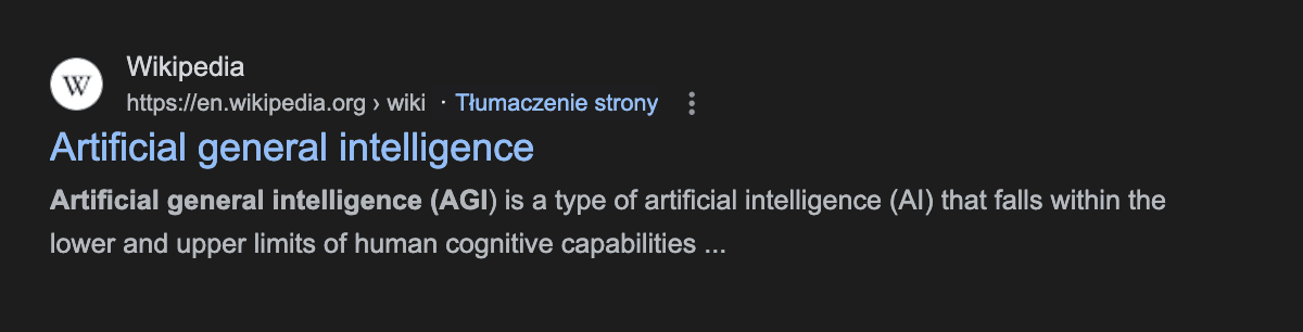 wiki information about agi