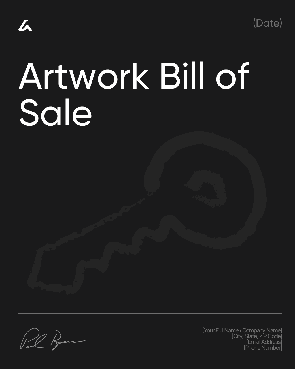 Artwork Bill of Sale