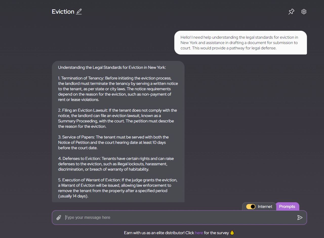 ai lawyer is writing an answer