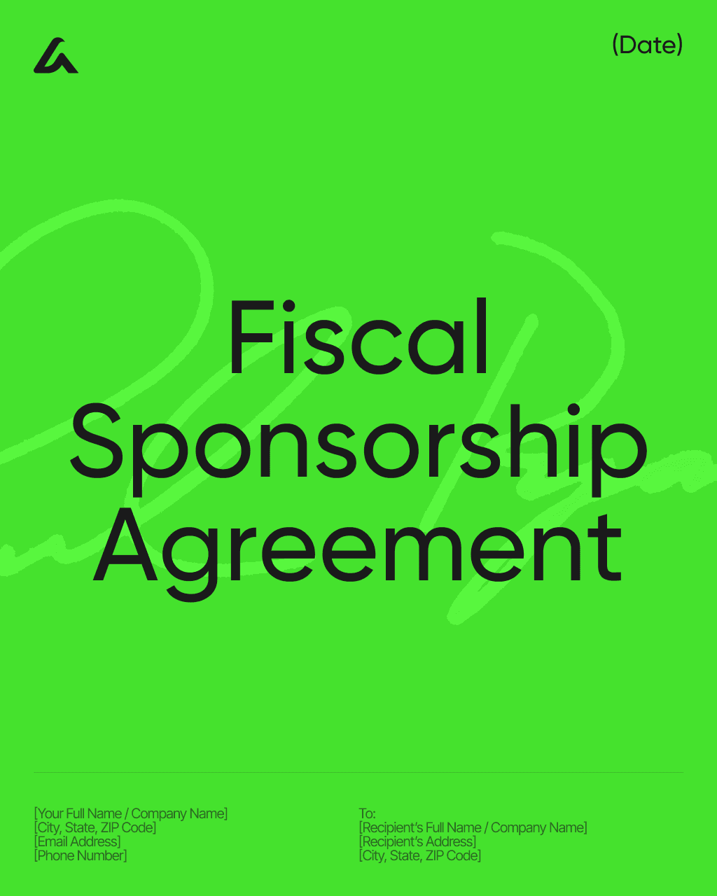 Fiscal Sponsorship Agreement
