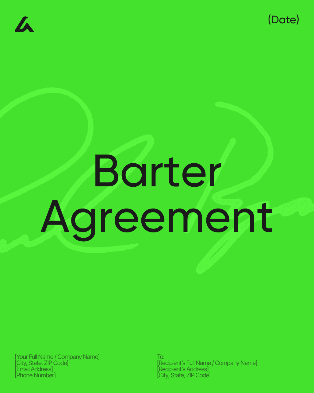 Barter Agreement