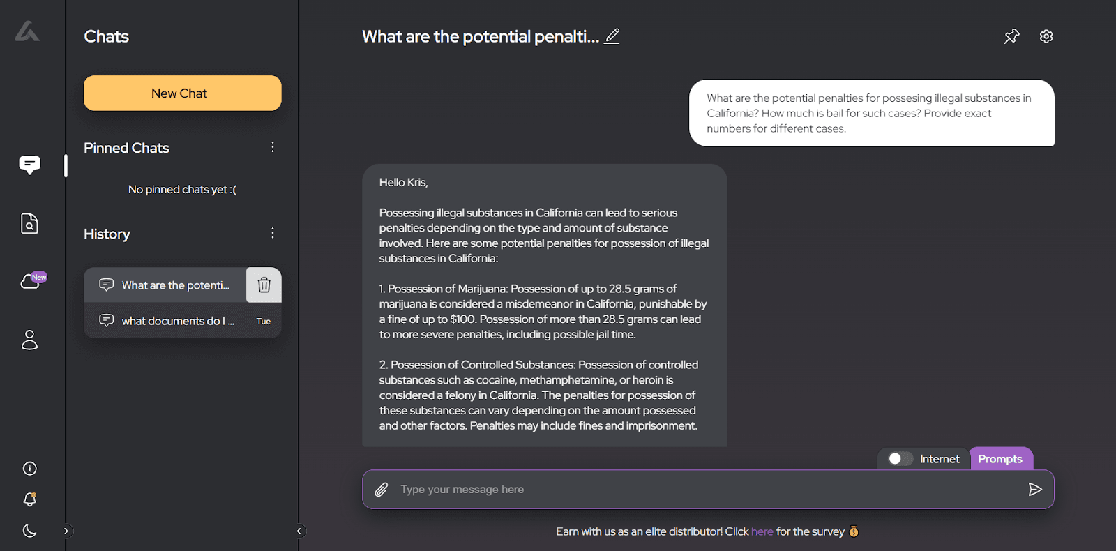 Example request