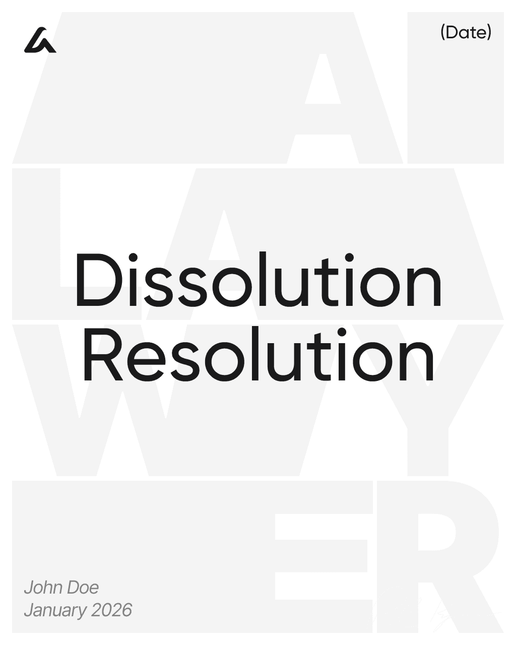 Dissolution Resolution
