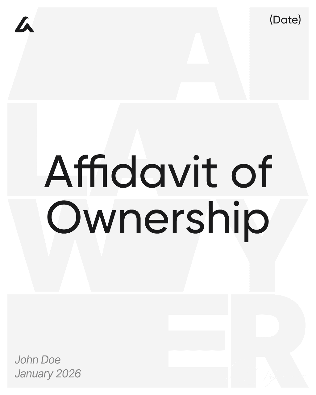 Affidavit of Ownership
