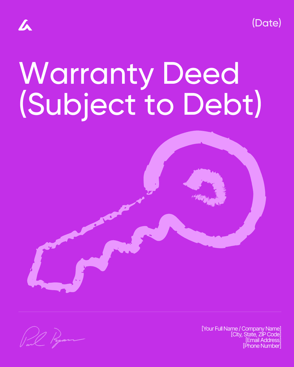 Warranty Deed (Subject to Debt)