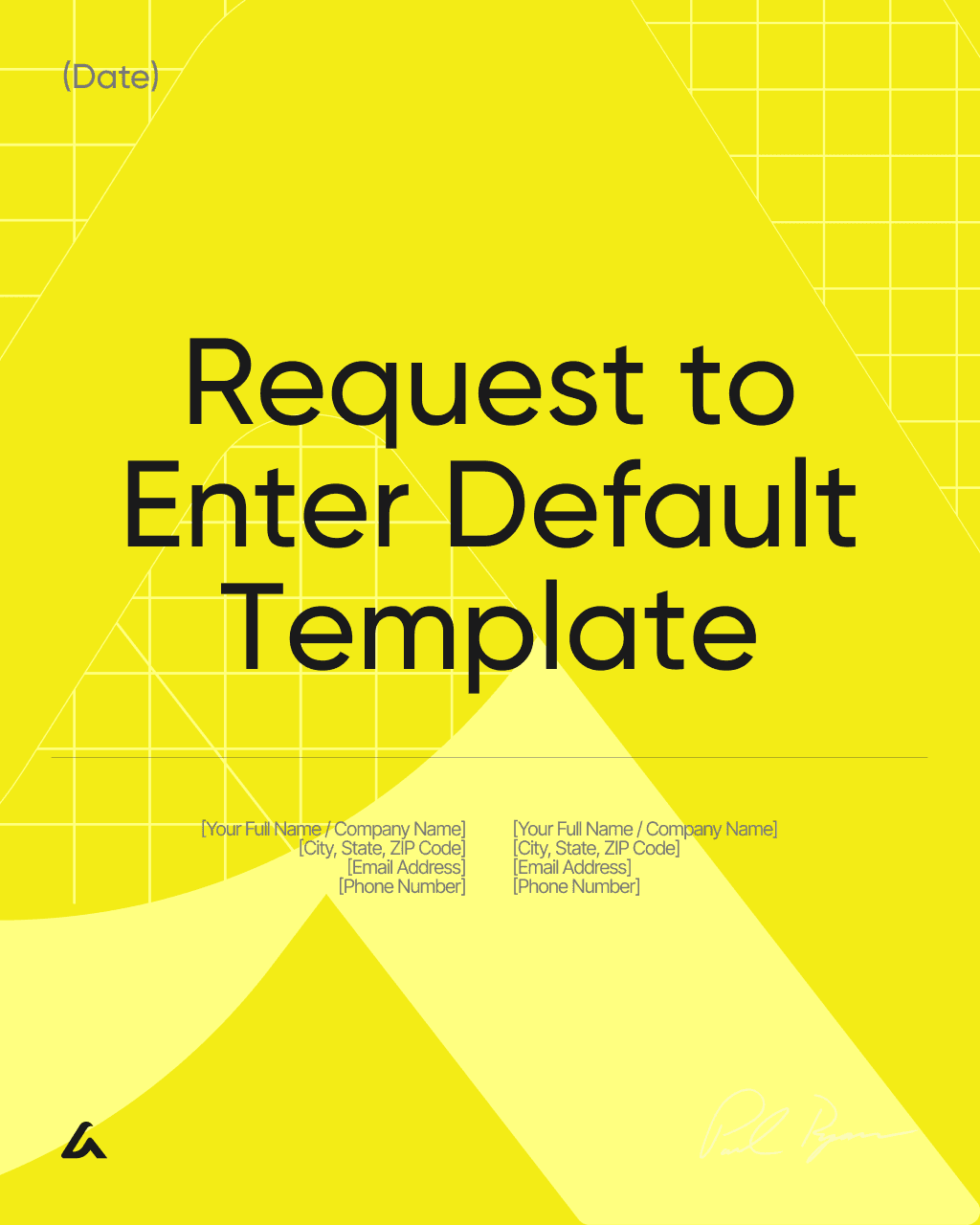 Request to Enter Default Template