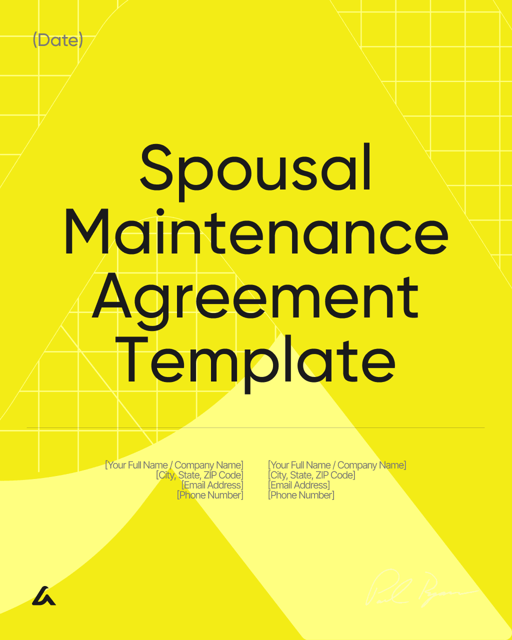 Spousal Maintenance Agreement Template