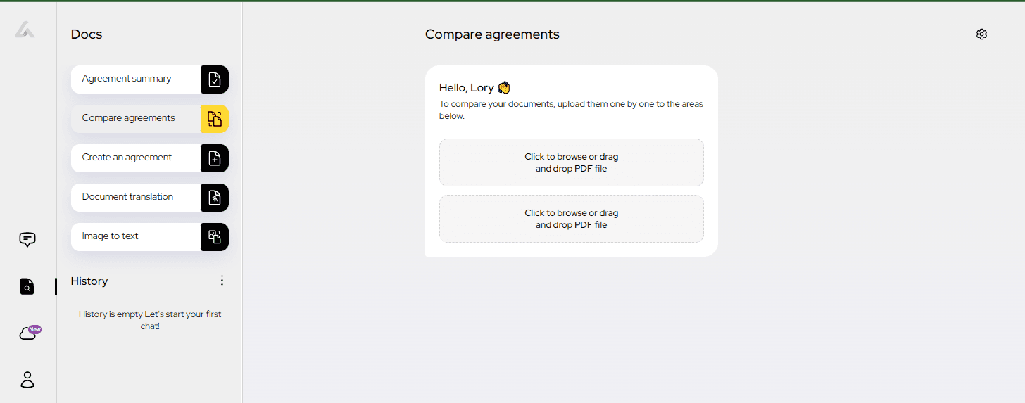 AI Lawyer is capable of comparing two documents, creating submissions, and locating essential information.