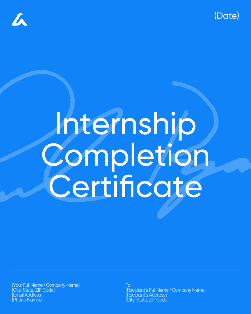 Internship Completion Certificate