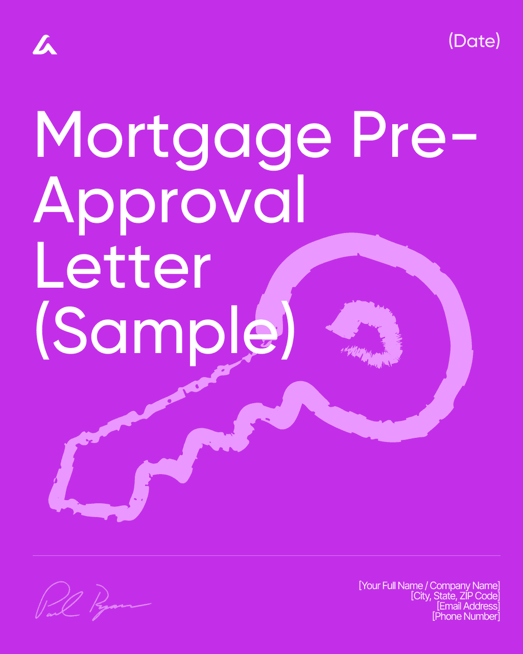 Mortgage Pre-Approval Letter (Sample) 