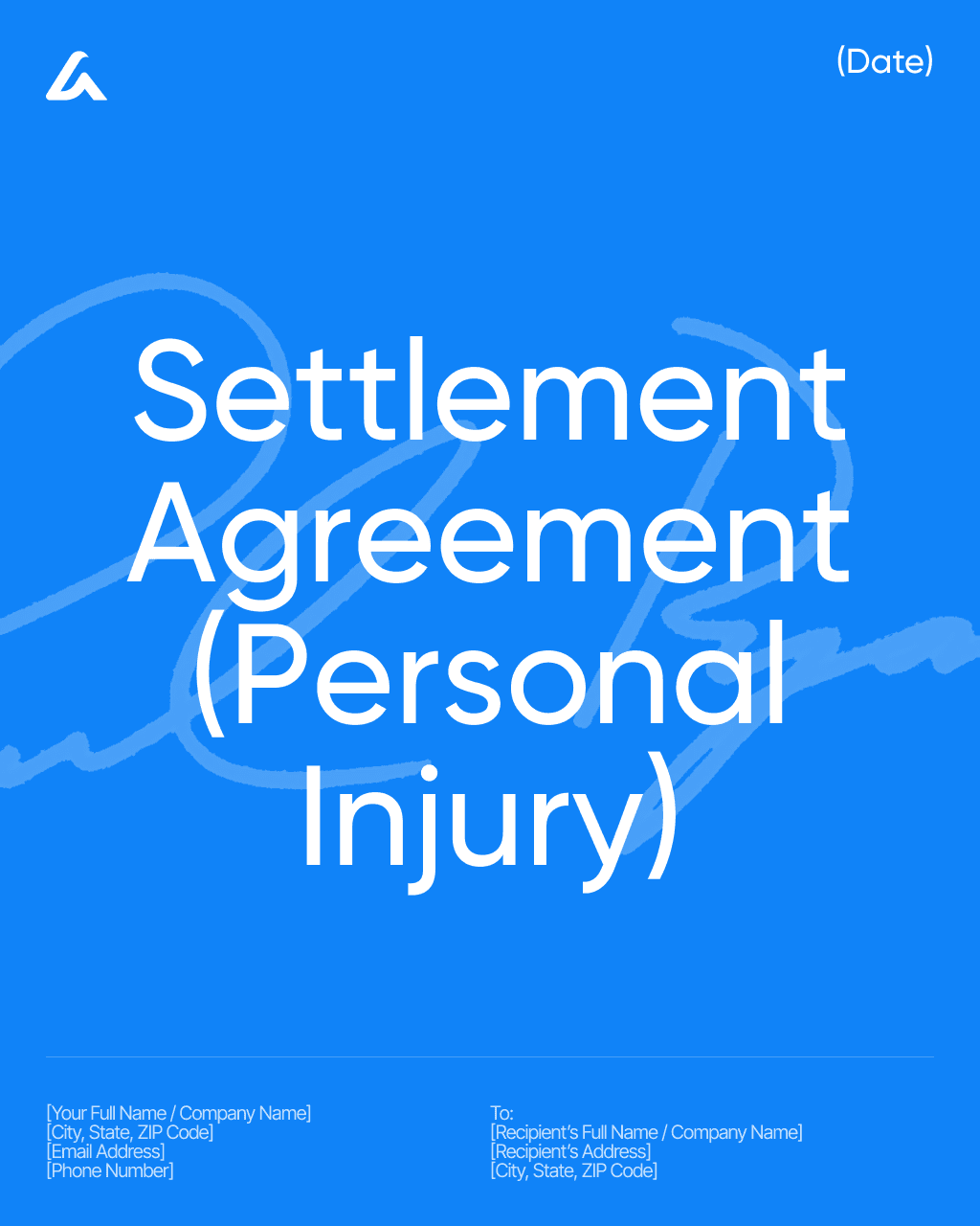 Settlement Agreement (Personal Injury)