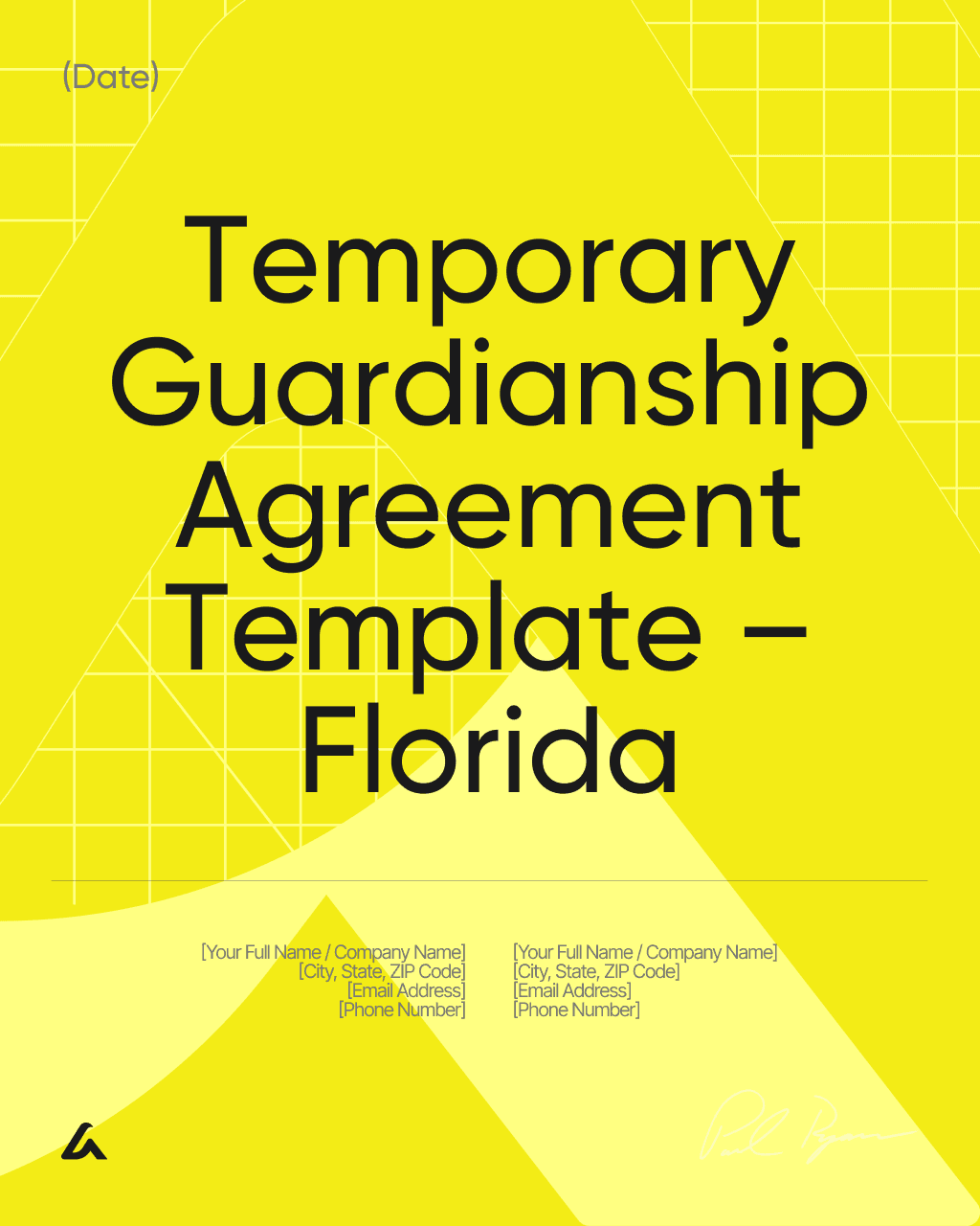 Temporary Guardianship Agreement Template – Florida