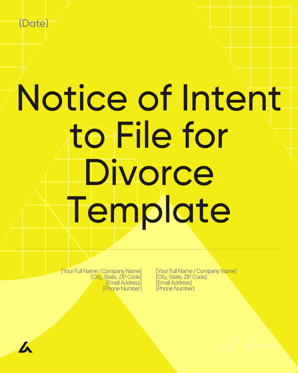Notice of Intent to File for Divorce Template