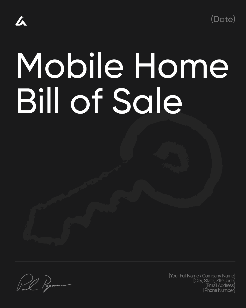 Mobile Home Bill of Sale