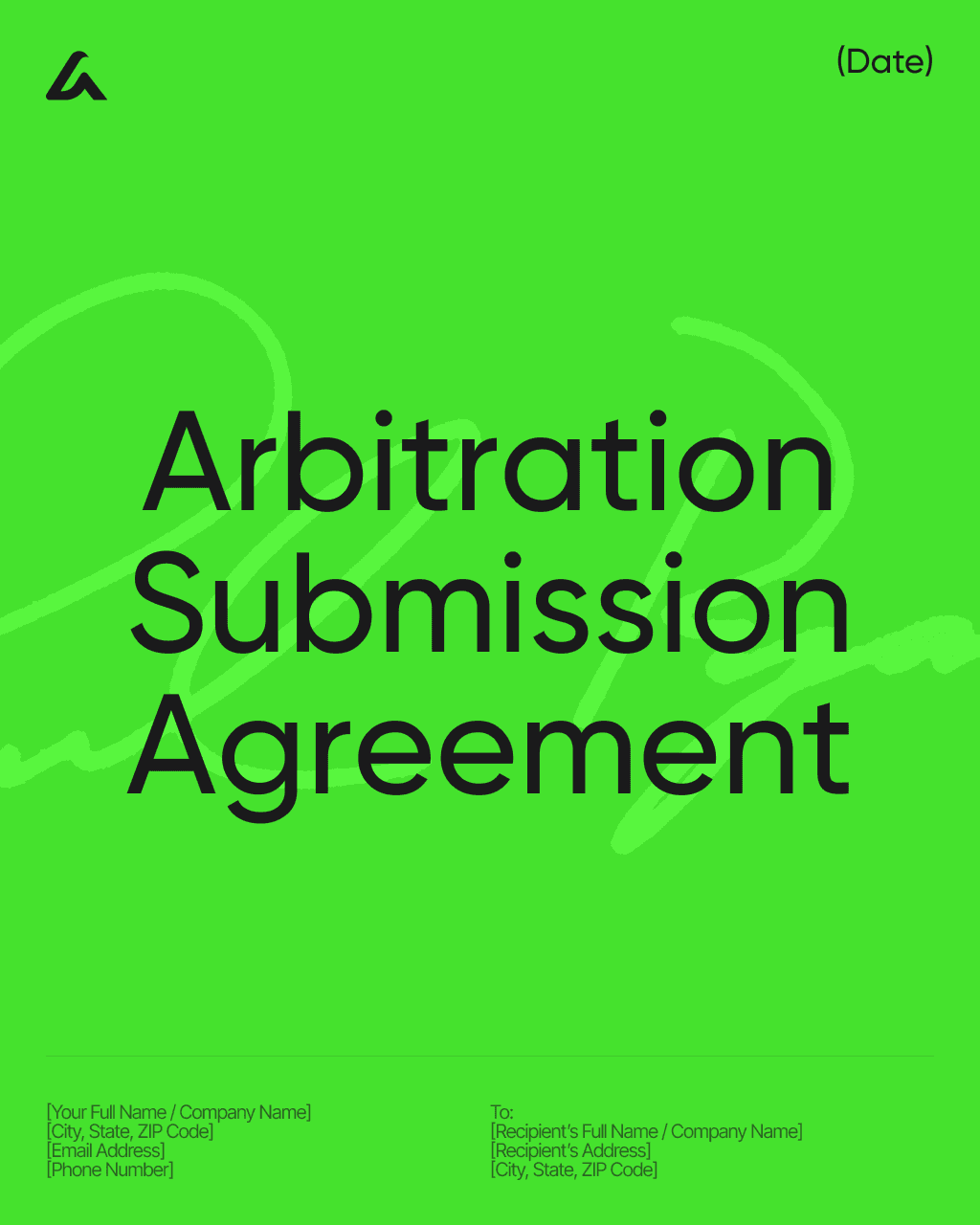 Arbitration Submission Agreement