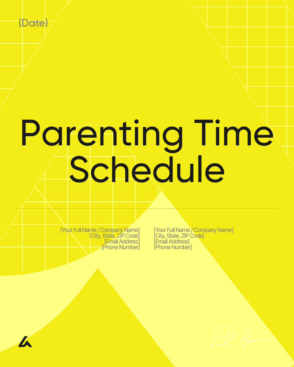 Parenting Time Schedule