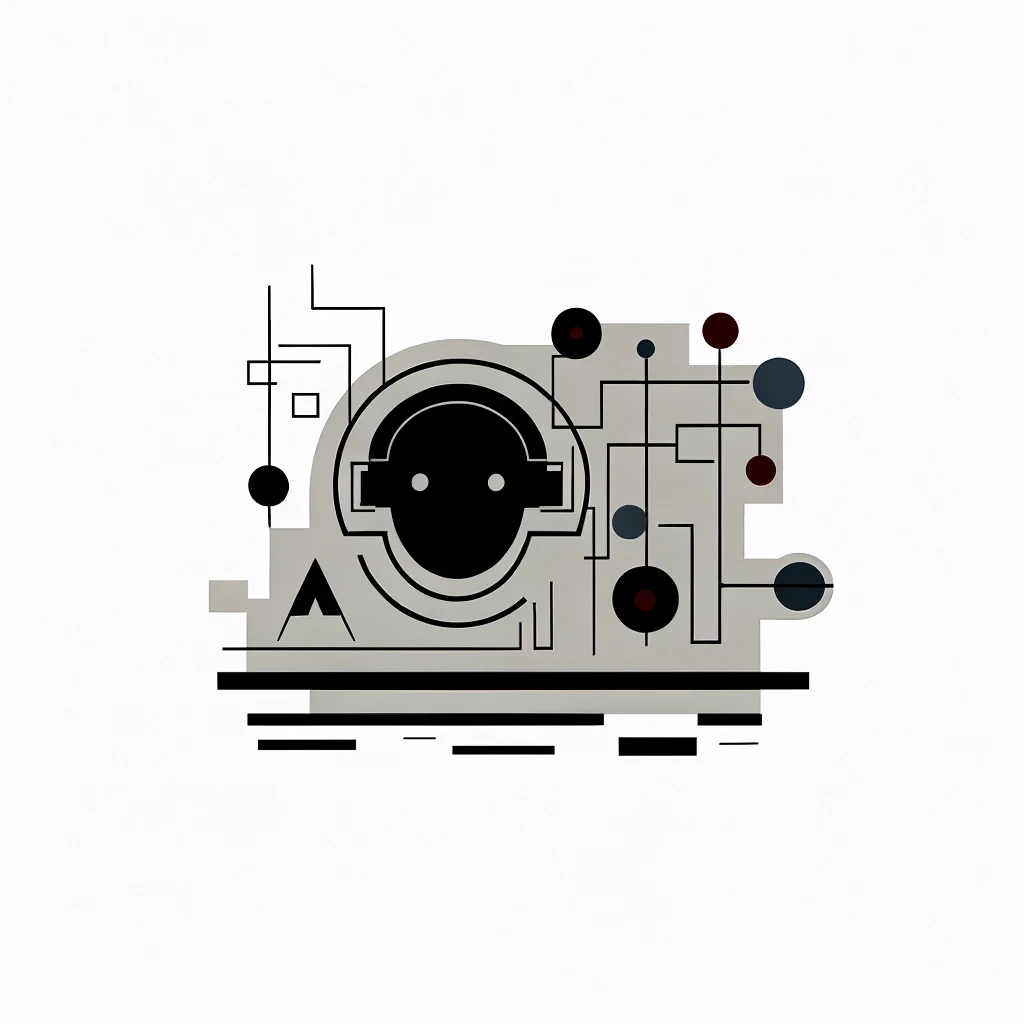 An abstract representation of AI in the legal industry, depicted as a minimalistic, futuristic schematic. The image showcases a stylized head silhouette with a circuit-like design, indicating the integration of AI thought processes within the field of law. The dark tones suggest sophistication and the modernity of AI technologies as they merge with traditional legal practices.