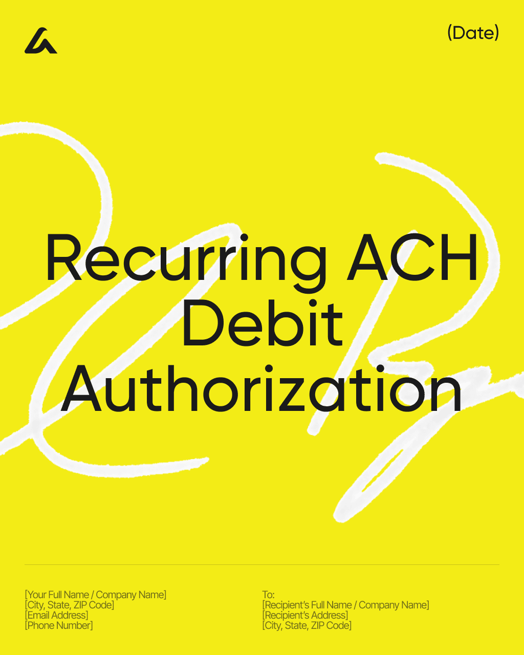 Recurring ACH Debit Authorization