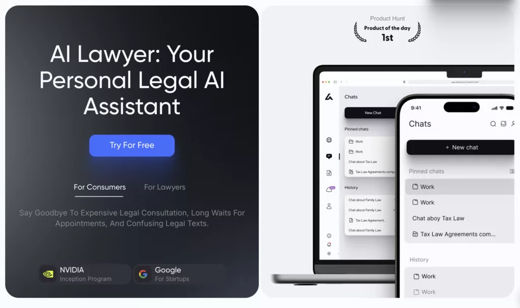 AI lawyer interface
