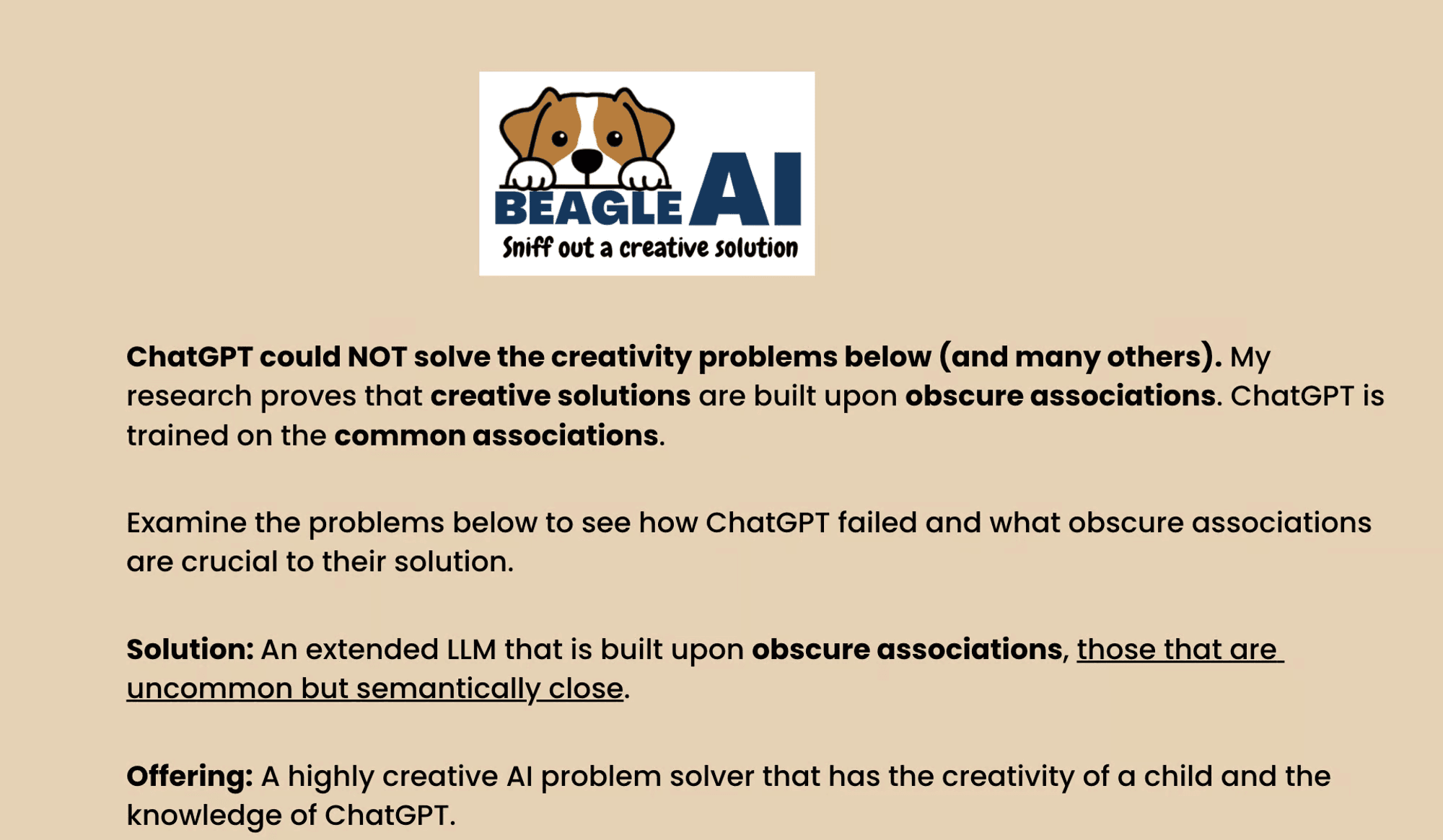 A screenshot from the site's lending site with a doggie on the logo and a description of how the service works 