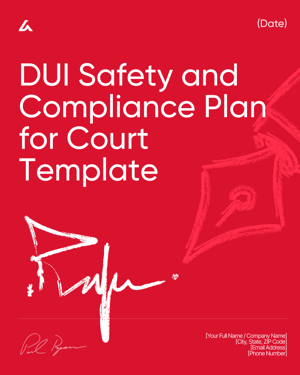 DUI Safety and Compliance Plan for Court Template