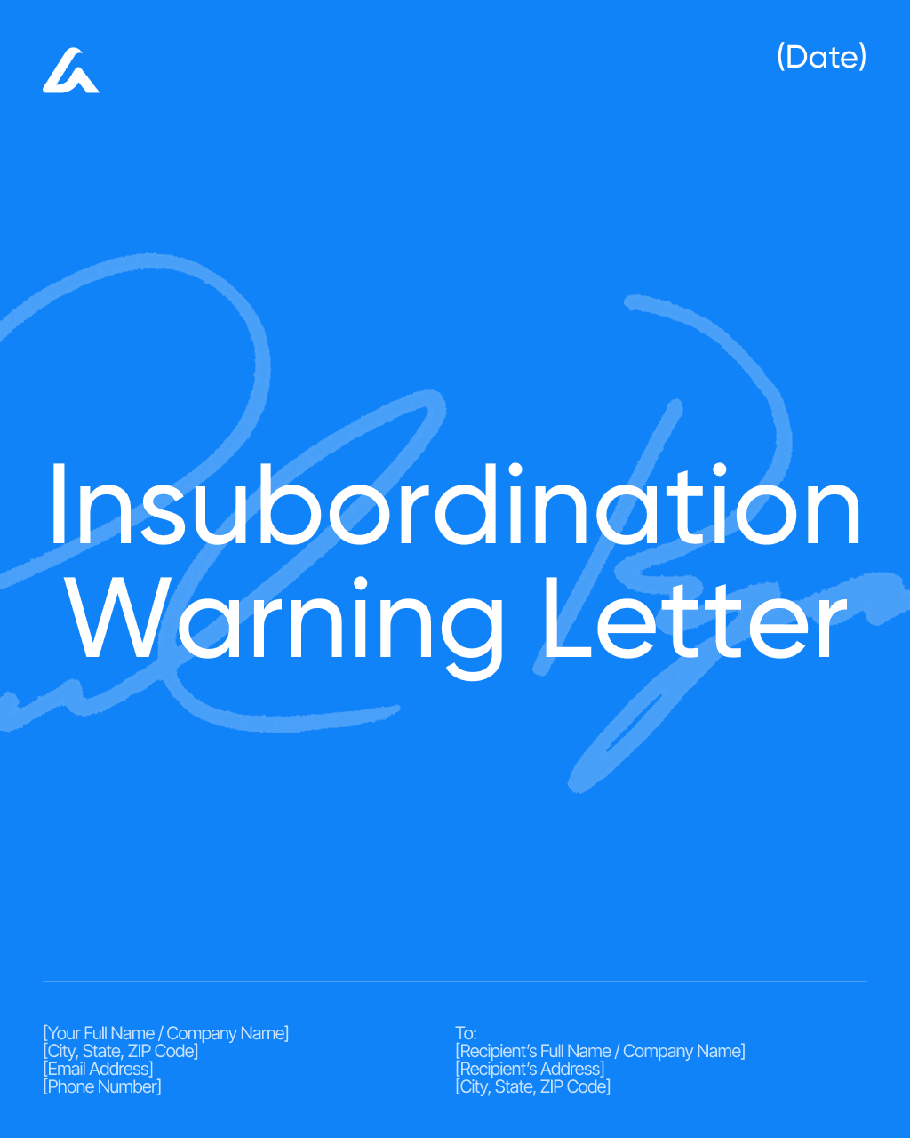 Insubordination Warning Letter