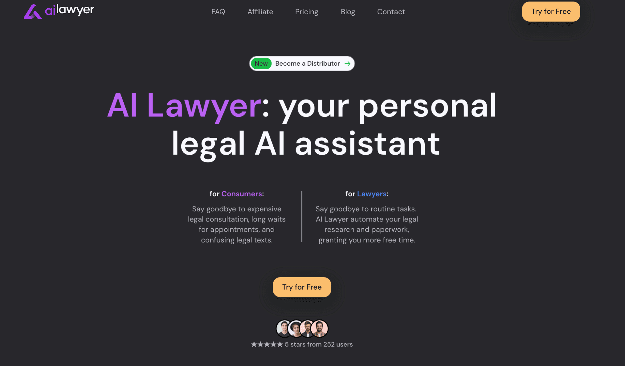 AI Lawyer platform main lending