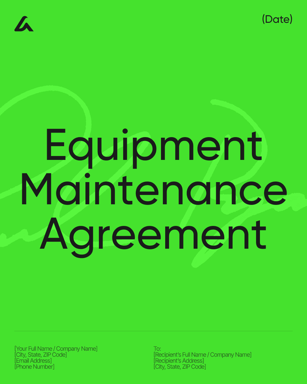 Equipment Maintenance Agreement