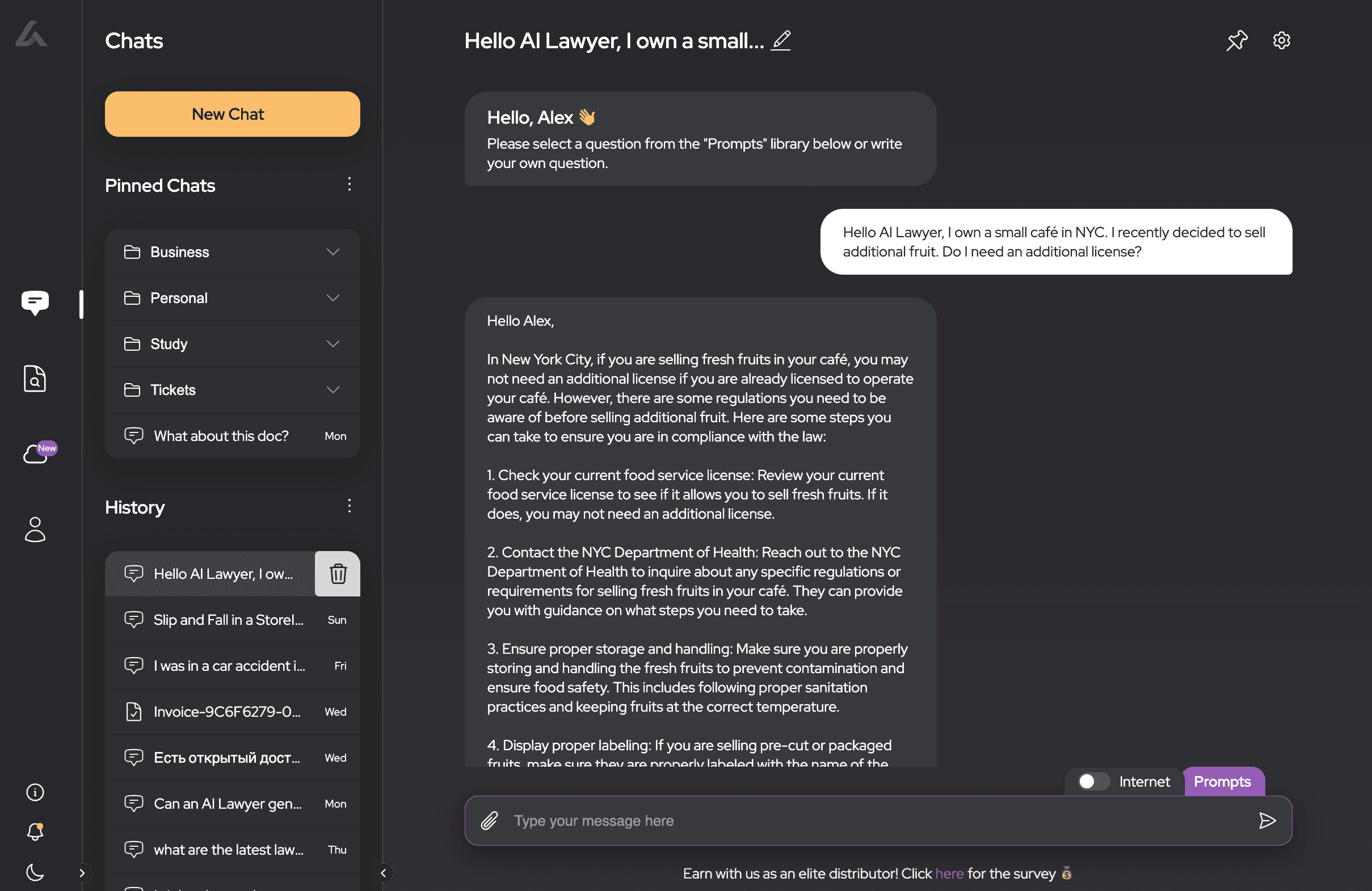 example of working with ai lawyer part1