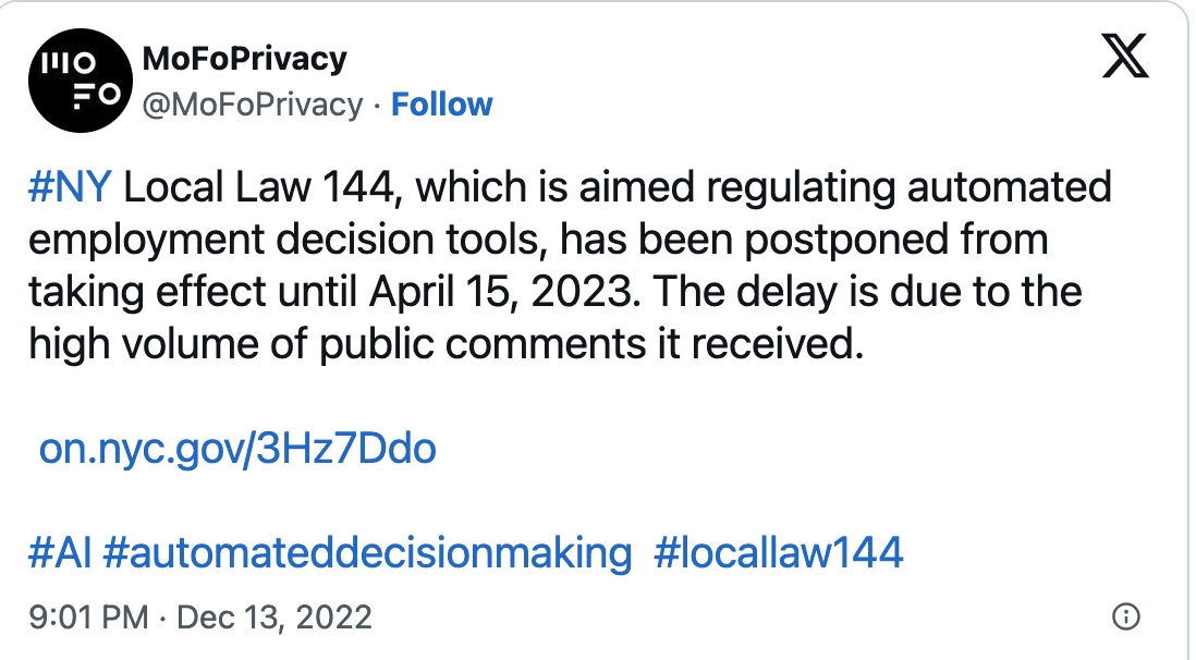 twitter about the law