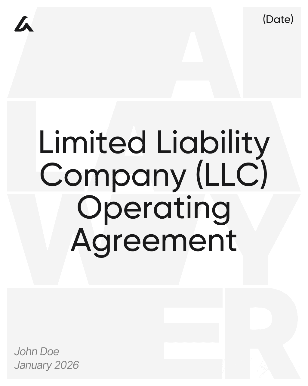 Limited Liability Company (LLC) Operating Agreement