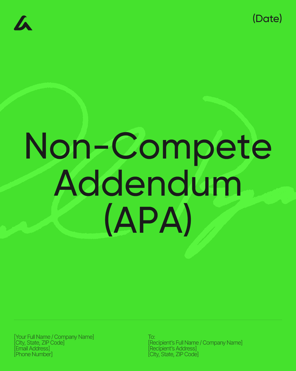 Non-Compete Addendum (APA)