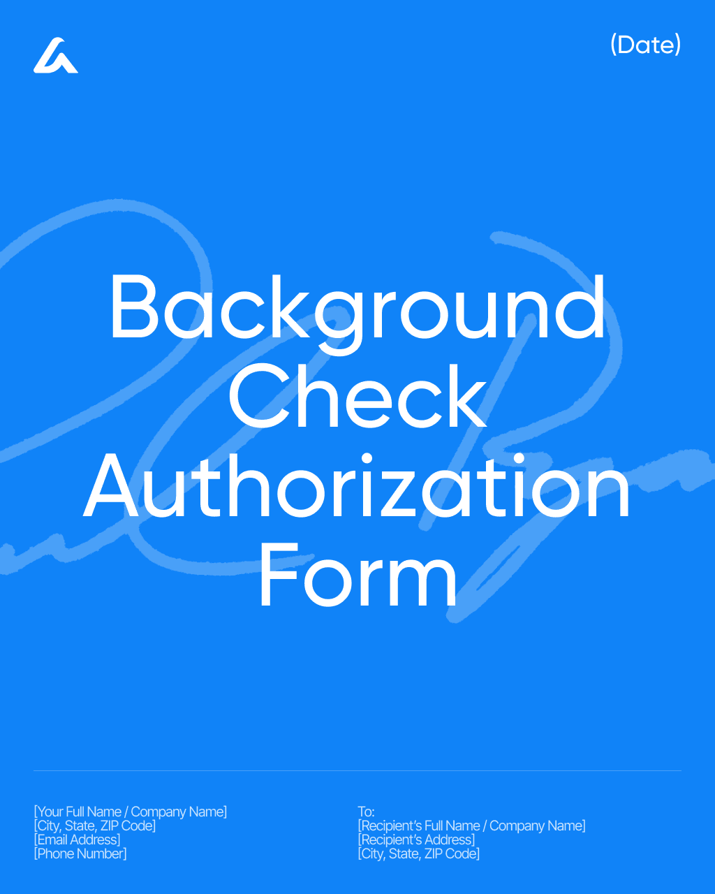 Background Check Authorization Form