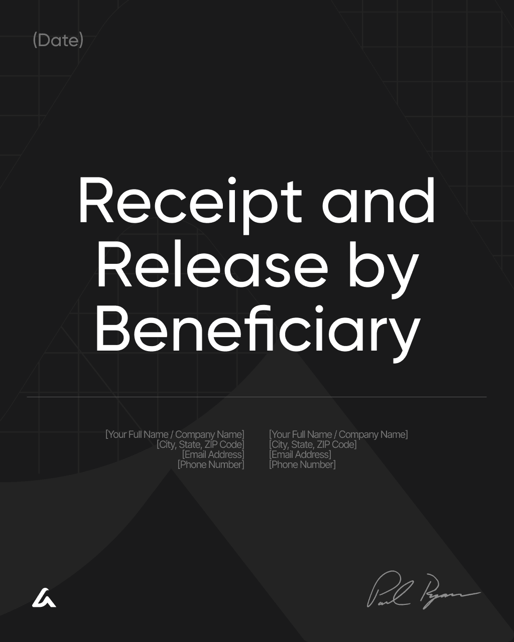 Receipt and Release by Beneficiary