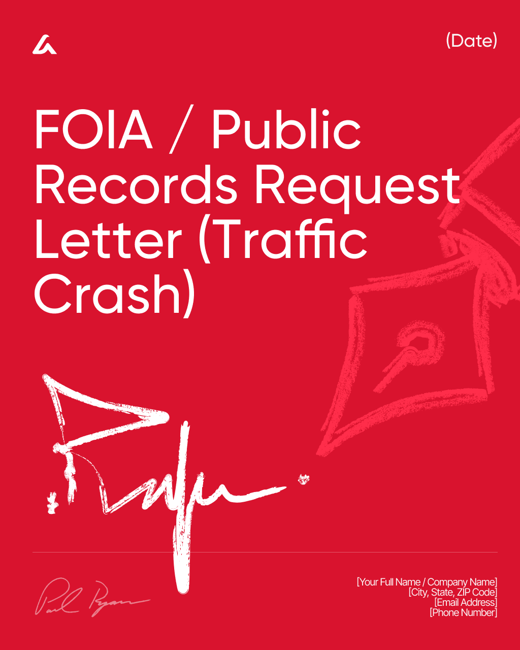 FOIA / Public Records Request Letter (Traffic Crash)