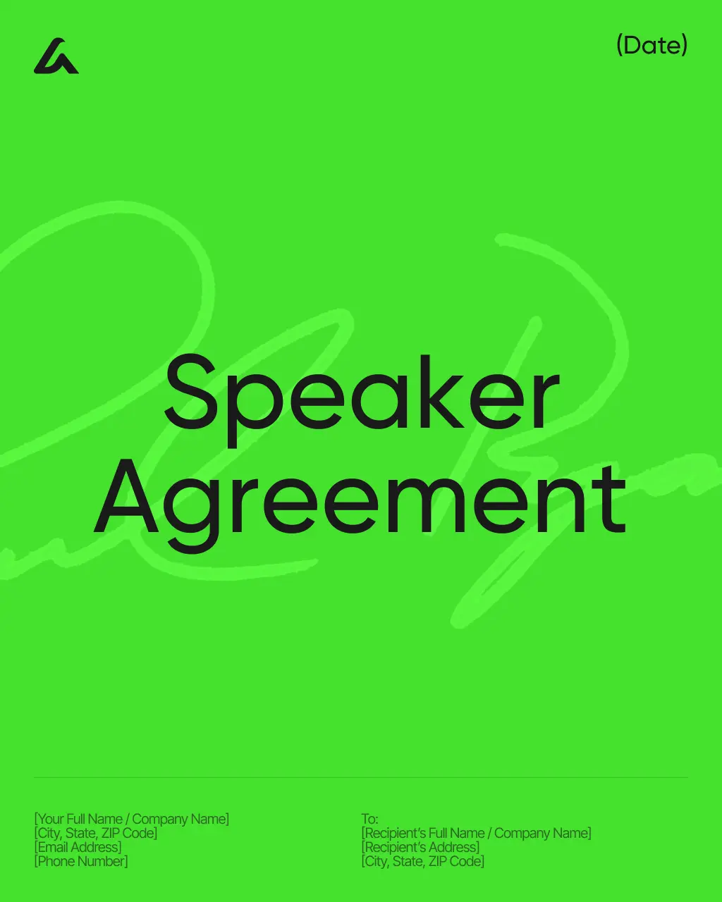 Speaker Agreement 