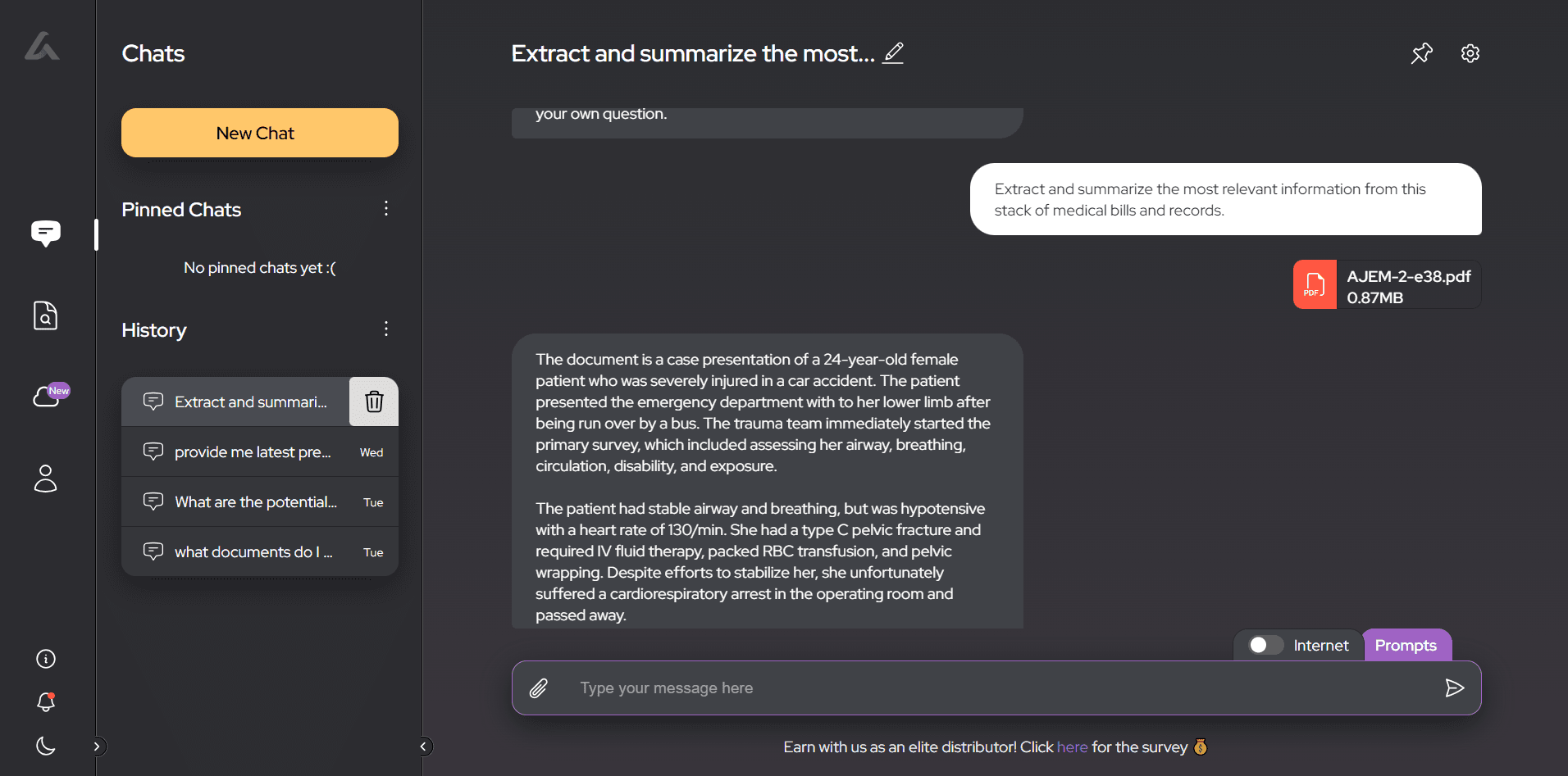 Example request